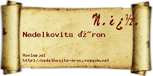 Nedelkovits Áron névjegykártya