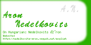 aron nedelkovits business card